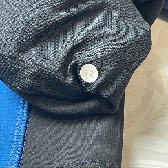 Lululemon Run Ice Queen Pant Limitless Blue Black Size 12 Like New - Picture 16 of 16